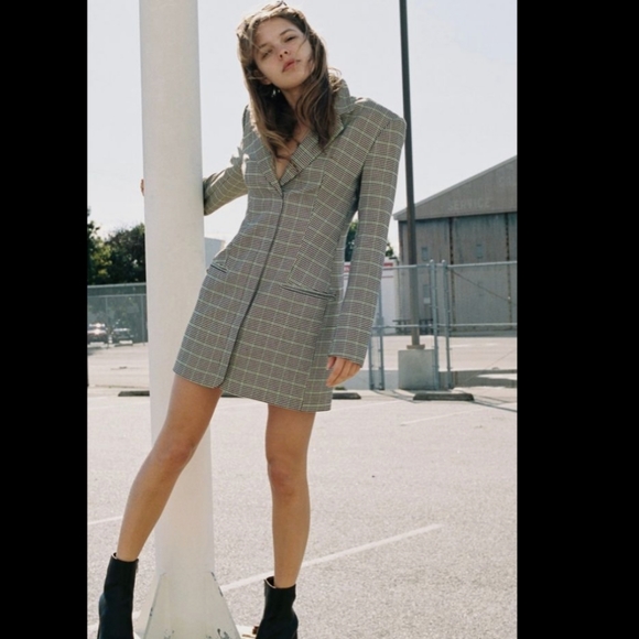 Zara Jackets & Blazers - BNWT! Zara Check Blazer Dress